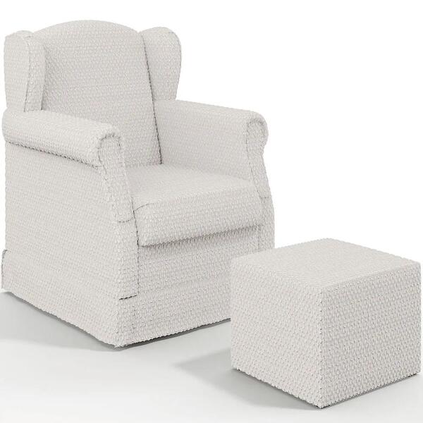 Poltrona De Amamentação Com Balanço E Puff Elisa P02 Bouclê -