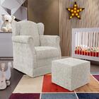 Poltrona De Amamentação Com Balanço E Puff Elisa P02 Bouclê -