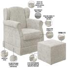 Poltrona De Amamentação Com Balanço E Puff Elisa P02 Bouclê -