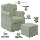 Poltrona De Amamentação Com Balanço E Puff Elisa P02 Bouclê -