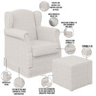 Poltrona De Amamentação Com Balanço E Puff Elisa P02 Bouclê C