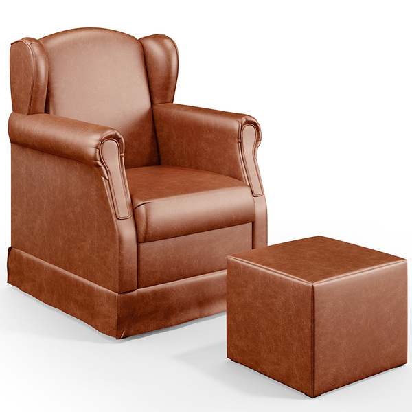 Poltrona De Amamentação Com Balanço E Puff Elisa P02 Couríssi