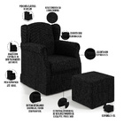 Poltrona De Amamentação Com Balanço E Puff Elisa P02 Linho Ch