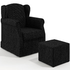 Poltrona De Amamentação Com Balanço E Puff Elisa P02 Linho Ch