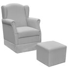 Poltrona De Amamentação Com Balanço E Puff Elisa P02 Linho Ci