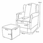 Poltrona De Amamentação Com Balanço E Puff Elisa P02 Linho Ro
