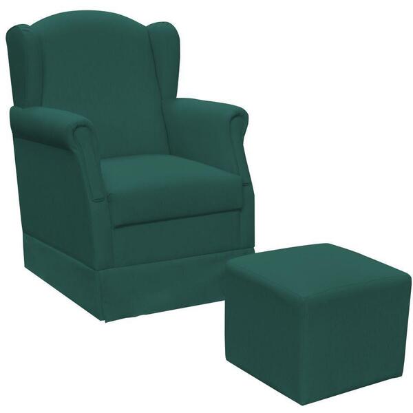 Poltrona De Amamentação Com Balanço E Puff Elisa P02 Suede -