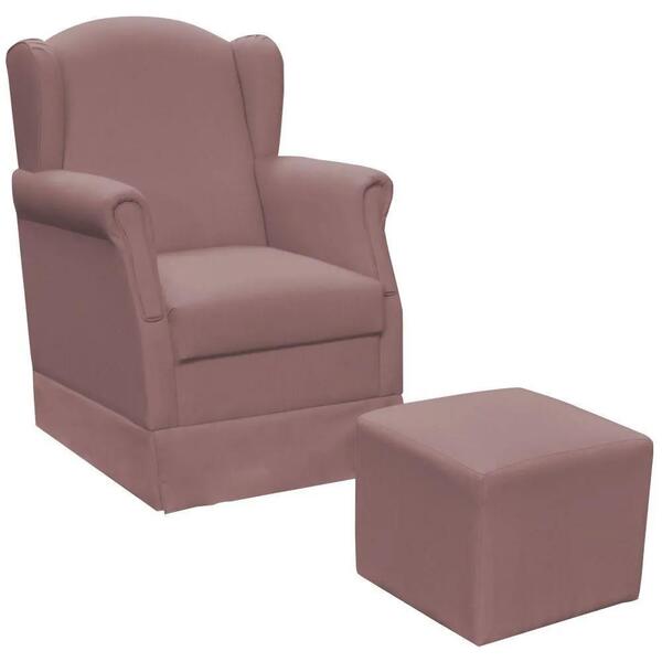 Poltrona De Amamentação Com Balanço E Puff Elisa P02 Suede -