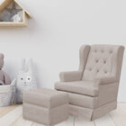 Poltrona De Amamentação Com Balanço E Puff Helena P02 Capiton