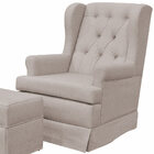 Poltrona De Amamentação Com Balanço E Puff Helena P02 Capiton