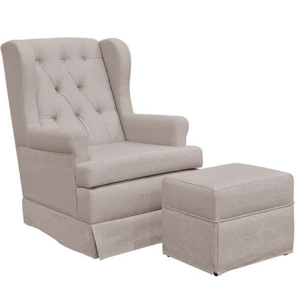 Poltrona De Amamentação Com Balanço E Puff Helena P02 Capiton