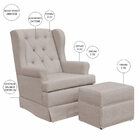 Poltrona De Amamentação Com Balanço E Puff Helena P02 Capiton