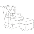 Poltrona De Amamentação Com Balanço E Puff Helena P02 Capiton