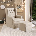 Poltrona De Amamentação Com Balanço E Puff Helena P02 Capiton