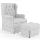 Poltrona De Amamentação Com Balanço E Puff Helena P02 Capiton