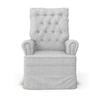 Poltrona De Amamentação Com Balanço E Puff Laura Linho Base D