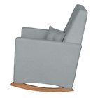 Poltrona De Amamentação Com Balanço E Puff Lizzi Bouclê Cinza