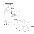 Poltrona De Amamentação Com Balanço E Puff Lizzi Bouclê Terra