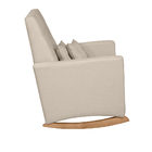 Poltrona De Amamentação Com Balanço E Puff Lizzi Linho Bege F