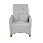 Poltrona De Amamentação Com Balanço E Puff Lizzi Linho F06 -