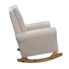 Poltrona De Amamentação Com Balanço E Puff Manu Linho Base De