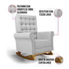 Poltrona De Amamentação Com Balanço E Puff Manu Linho Base De