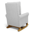 Poltrona De Amamentação Com Balanço E Puff Manu Linho Base De