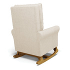 Poltrona De Amamentação Com Balanço E Puff Manu Linho Bege Tc