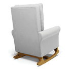 Poltrona De Amamentação Com Balanço E Puff Manu Suede Cinza T