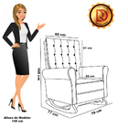 Poltrona De Amamentação Com Balanço E Puff Manu Veludo Base D