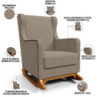 Poltrona De Amamentação Com Balanço E Puff Mavie L02 Bouclê B