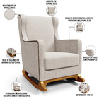 Poltrona De Amamentação Com Balanço E Puff Mavie L02 Bouclê C