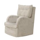 Poltrona De Amamentação Com Balanço E Puff Mila Suede Bege -l