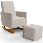 Poltrona De Amamentação Com Balanço E Puff Ravena W01 Bouclê