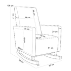 Poltrona De Amamentação Com Balanço E Puff Ravena W01 Linho B