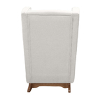 Poltrona De Amamentação Com Balanço E Puff Retrô Nalia Linho