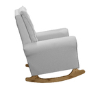 Poltrona De Amamentação Com Balanço E Puff Thaila Linho F06 -