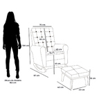 Poltrona De Amamentação Com Balanço E Puff Thaila Linho F06 -