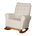 Poltrona De Amamentação Com Balanço E Puff Thaila Sintético M