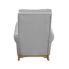 Poltrona De Amamentação Com Balanço E Puff Thaila Veludo Cinz