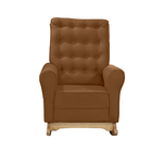 Poltrona De Amamentação Com Balanço E Puff Thaila Veludo M13