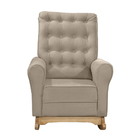 Poltrona De Amamentação Com Balanço E Puff Thaila Veludo M13