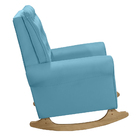 Poltrona De Amamentação Com Balanço E Puff Thaila Veludo M13