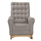 Poltrona De Amamentação Com Balanço E Puff Thaila Veludo Marr