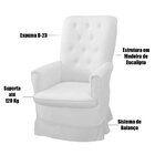 Poltrona De Amamentação Com Balanço Eduarda Corino Branco