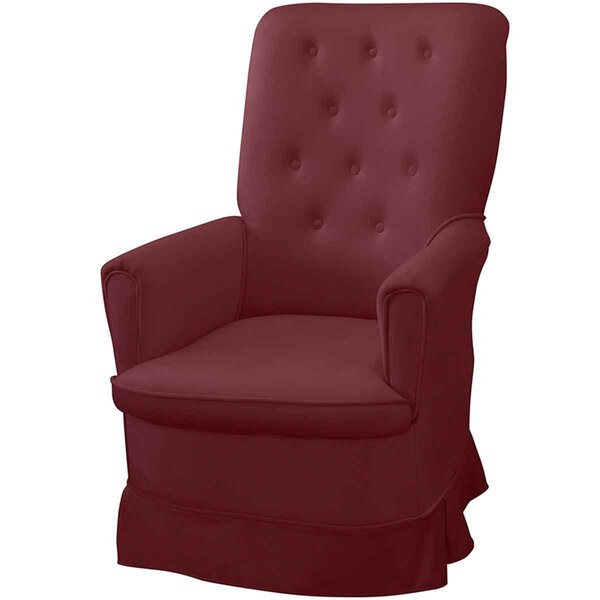 Poltrona De Amamentação Com Balanço Eduarda Veludo Bordô