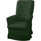 Poltrona De Amamentação Com Balanço Eduarda Veludo Verde