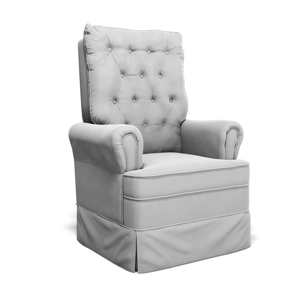 Poltrona De Amamentação Com Balanço Laura Suede Cinza Tc192 B