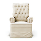 Poltrona De Amamentação Com Balanço Laura Veludo Base De Made