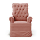 Poltrona De Amamentação Com Balanço Laura Veludo Base De Made